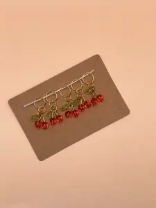 cherry custom stitch markers l knitting supplies