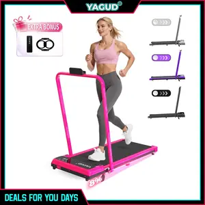 [DEALSFORYOUDAYS] YAGUD Foldable Adjustable InclineTreadmill, Low Noise Motor Walking Pad, 265lbs WeightCapacity, Remote Control & Wheels for Easy mobility, DualShock Absorption System Home Gym Equipment, HomeWorkout Equipment