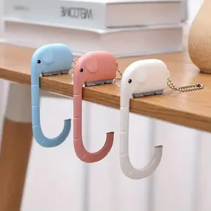 Whimsical Elephant Design Bag Hangers - Multifunctional Desk Hooks, Portable Space-Saving Organizer for Home & Office Use