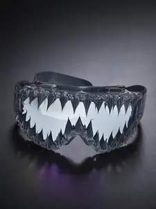 Punk Style Asymmetrical Windproof Ski Goggles, Adjustable Elastic Strap, Decorative Lens Design, Outdoor Sports Eyewear for All Seasons