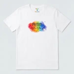 Women’s Unisex Short-Sleeve T-Shirt with "Proud of Who I Am" Graphic