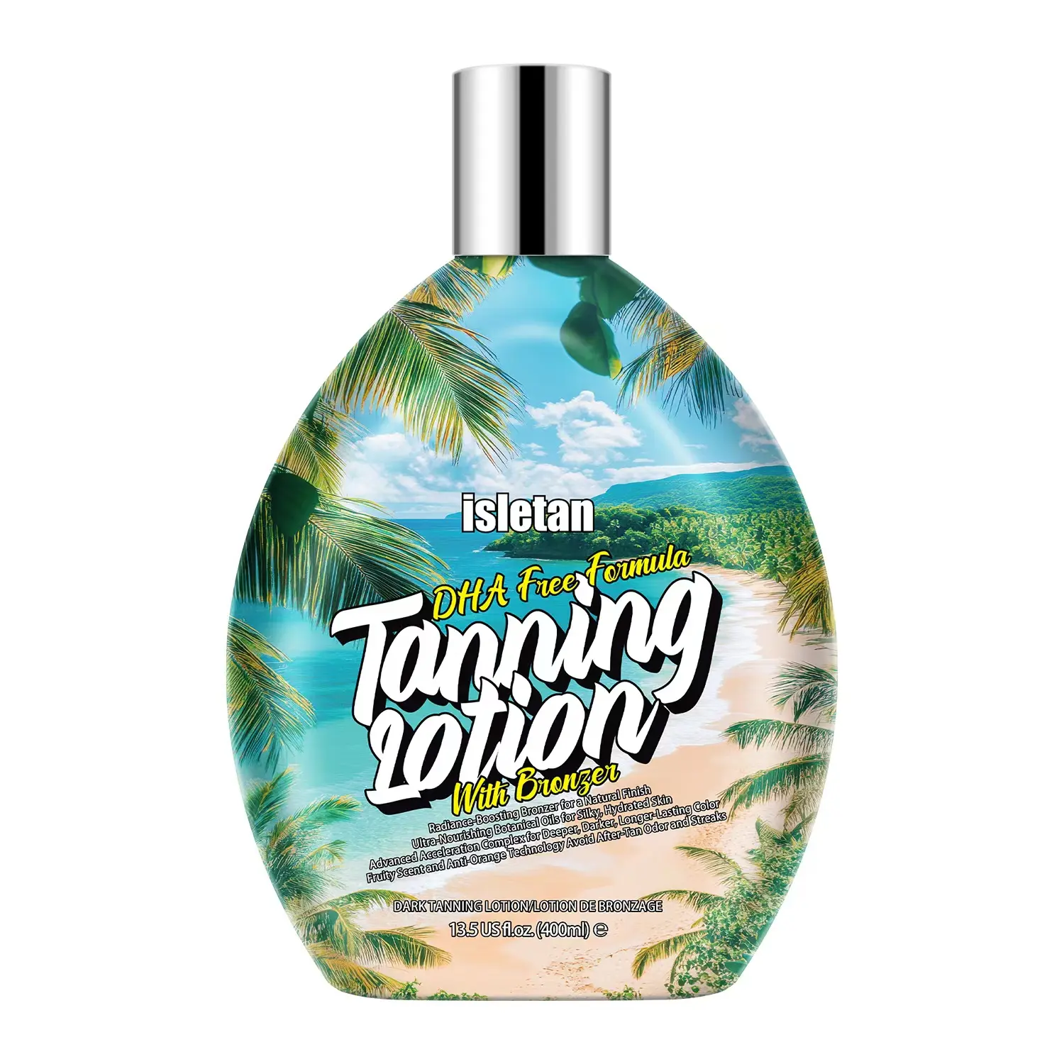 isletan Pineapple Dark Bronzing Tanning Lotion For Indoor Tanning Bed Lotion Accelerator, Outdoor Tanning Lotion With Bronzer To Get Dark Fast For Tattoo, 13.5fl.oz