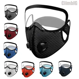 Carbon Filter Dust Mask Breathable | Reusable Detachable Adjustable | For Running Workout Motorcycle Gardening
