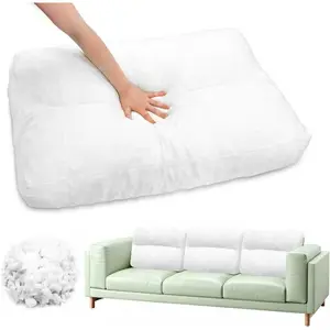 3 count Shredded  Sofa  Cushions Replacement  Memory Sponge Couch Pillow with Quilted Design 28x18x5 Inch  Support Pillow for Sofa Bed Floor