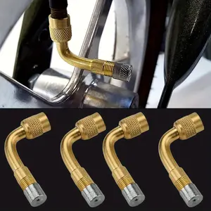 4pcs/2pcs 90 Degree Tire Valve Extension Adapter Air Pump Accessories for cars, motorcycles, bicycles, and scooters Tire Inflator Tool