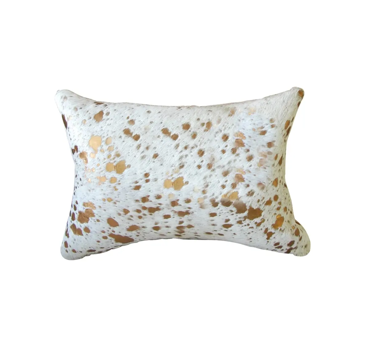 HomeRoots Decor 328248 12 x 20 in. Cowhide Pillow, Natural & Gold