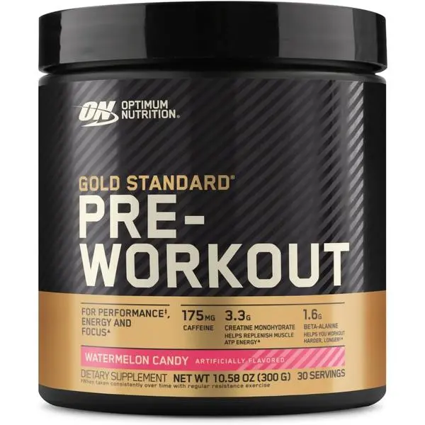Optimum Nutrition Gold Standard Pre-Workout, Vitamin D for Immune Support, with Creatine, Beta-Alanine, and Caffeine for Energy, Keto Friendly, Watermelon Candy, 30 Servings (Packaging May Vary)