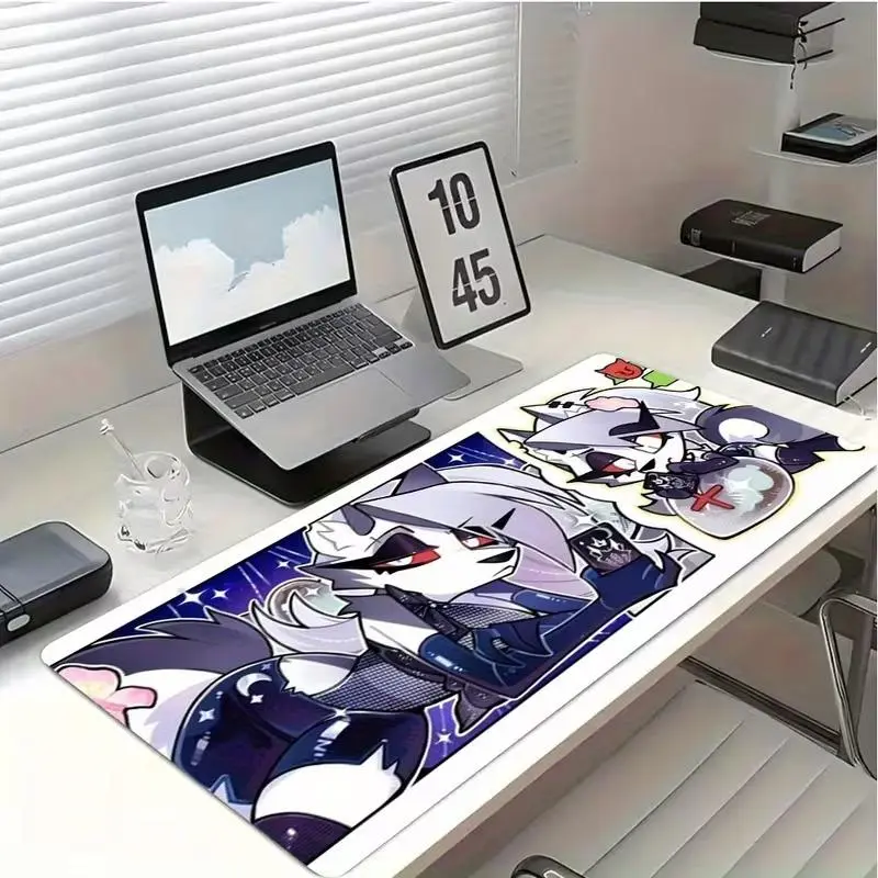 Loona Helluva Boss Anime Gaming Mouse Pad - Large Aesthetic Desk Mat, Wolf Girl Art Mousepad, Non-Slip Keyboard Mat for Gamers, Cute Desk Decor, PC Accessories