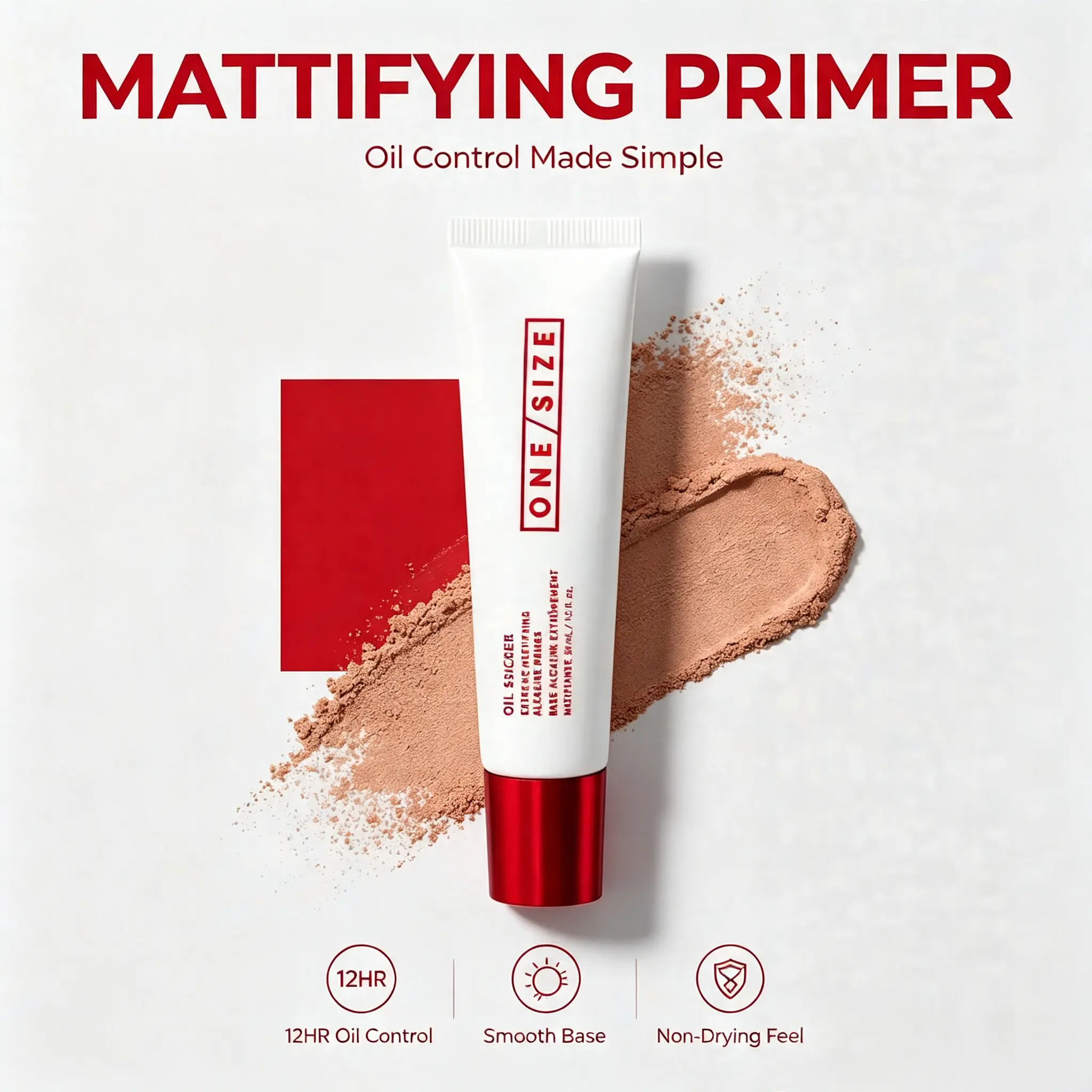 ONE/SIZE Oil Sucker Extreme Mattifying Alkaline Primer, 12HR Oil Control Pore Minimizing Face Primer, Non-Drying Breathable Makeup Base for Oily Combination Skin, Dermatologist Tested Long Lasting Shine Control Primer