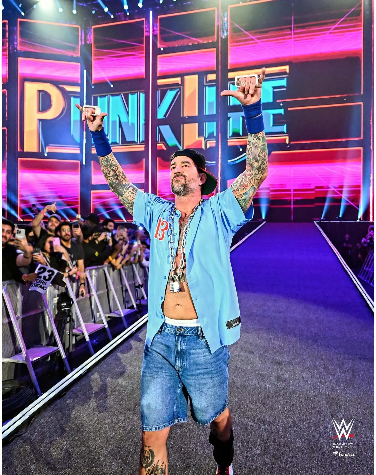 CM Punk WWE Unsigned Punk Life Entrance Photograph - Wrestling Memorabilia