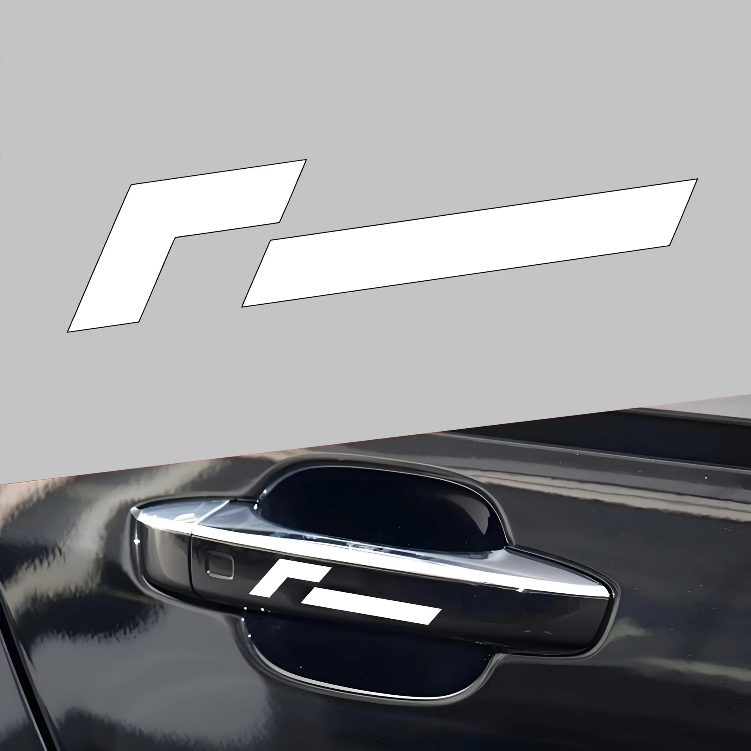 4PCS/SETR Line Car Stickers Car Logo Badge Stickers Vehicle Styling Accessories Suitable for Volkswagen GTI Polo Golf Passat Tiguan Arteon Touareg CC Taigo Caddy Jetta T-ROC