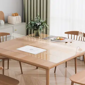 VEVOR Plastic Table Cover, 54x 54 Inch 2.0 mm Thick Clear Table Protector, Square PVC Desk Mat, Waterproof Easy Cleaning Desk Pad Tablecloth, for Office Dresser Dining Room Table Night StandVEVOR Super Brand Day