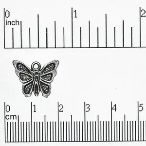 14mm x 1700 Pewter Butterfly Charm - CBS2450