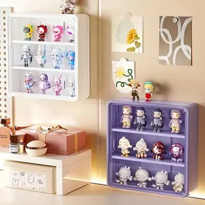 Wall-Mounted Doll Blind Box Display Rack with Magnetic Features, Dust-Proof Showcase for Bubble Mart Figures, Practical Storage and Exhibition, Collectible Rack