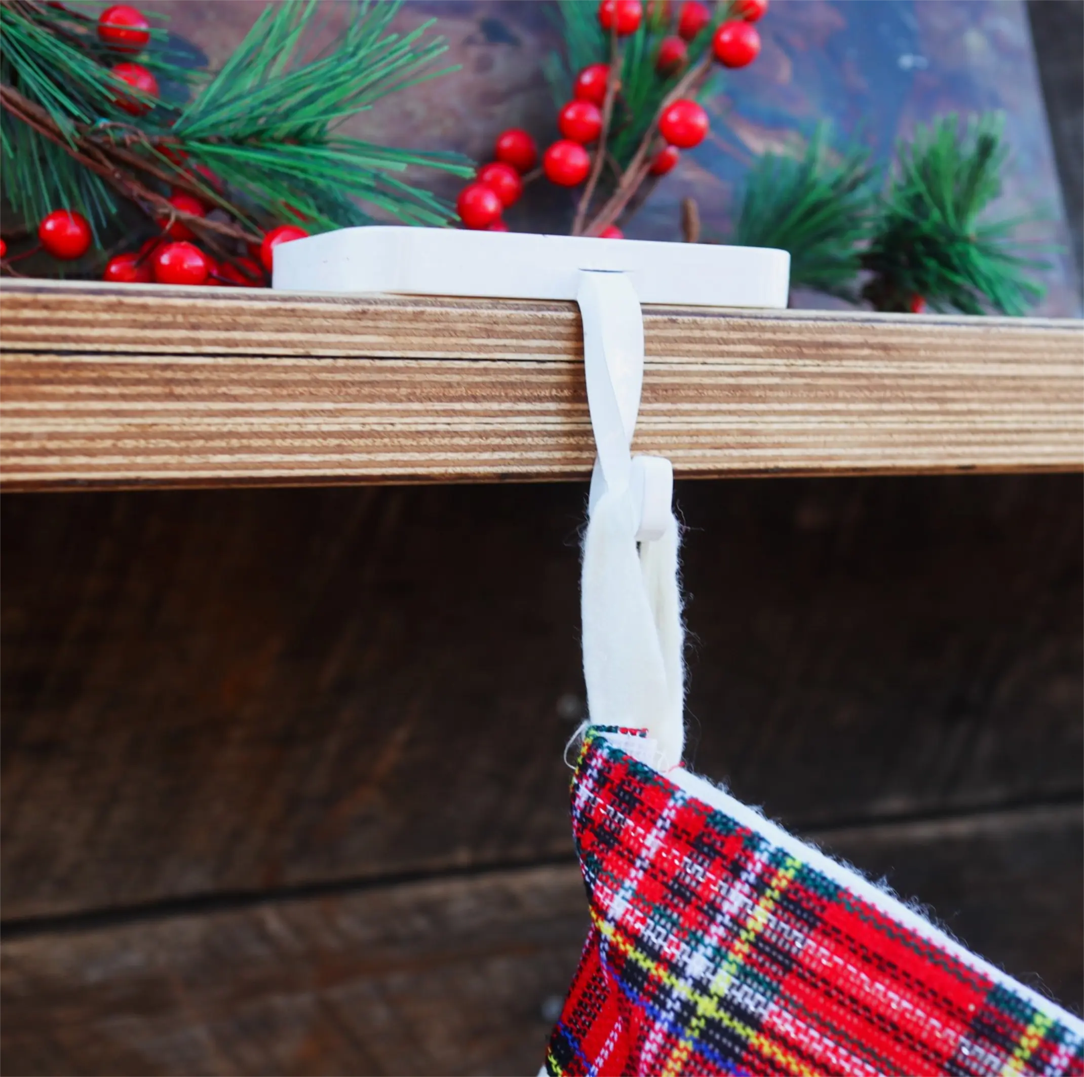 Heavy Stocking Hanger - Minimalist Holiday Mantel Decor - Stocking Holder - Holiday Stocking Hanger - Modern Christmas Decoration