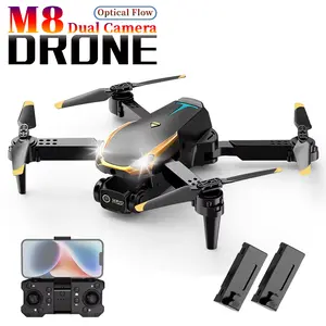 M8 M8Pro Black Drone with Dual Camera Optical Flow Obstacle Avoidance & Electronic Speed Controller Rechargeable Battery Bluetooth for Hours of Fun Play