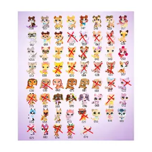 2-5Custom Mini Pets Collie Cocker Spaniel Dachshund Great Dane Shorthair Cat Figure Toy for Kids Xmas Birthday Gift