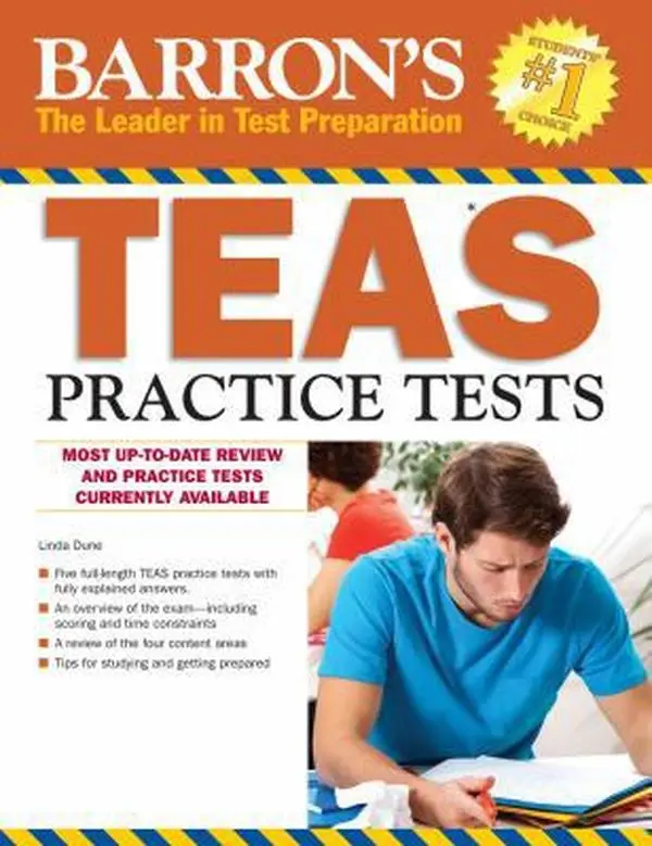 USED Book - Barron's TEAS Practice Tests by Linda Dune Ph.D.  RN  CNL (Paperback) - english