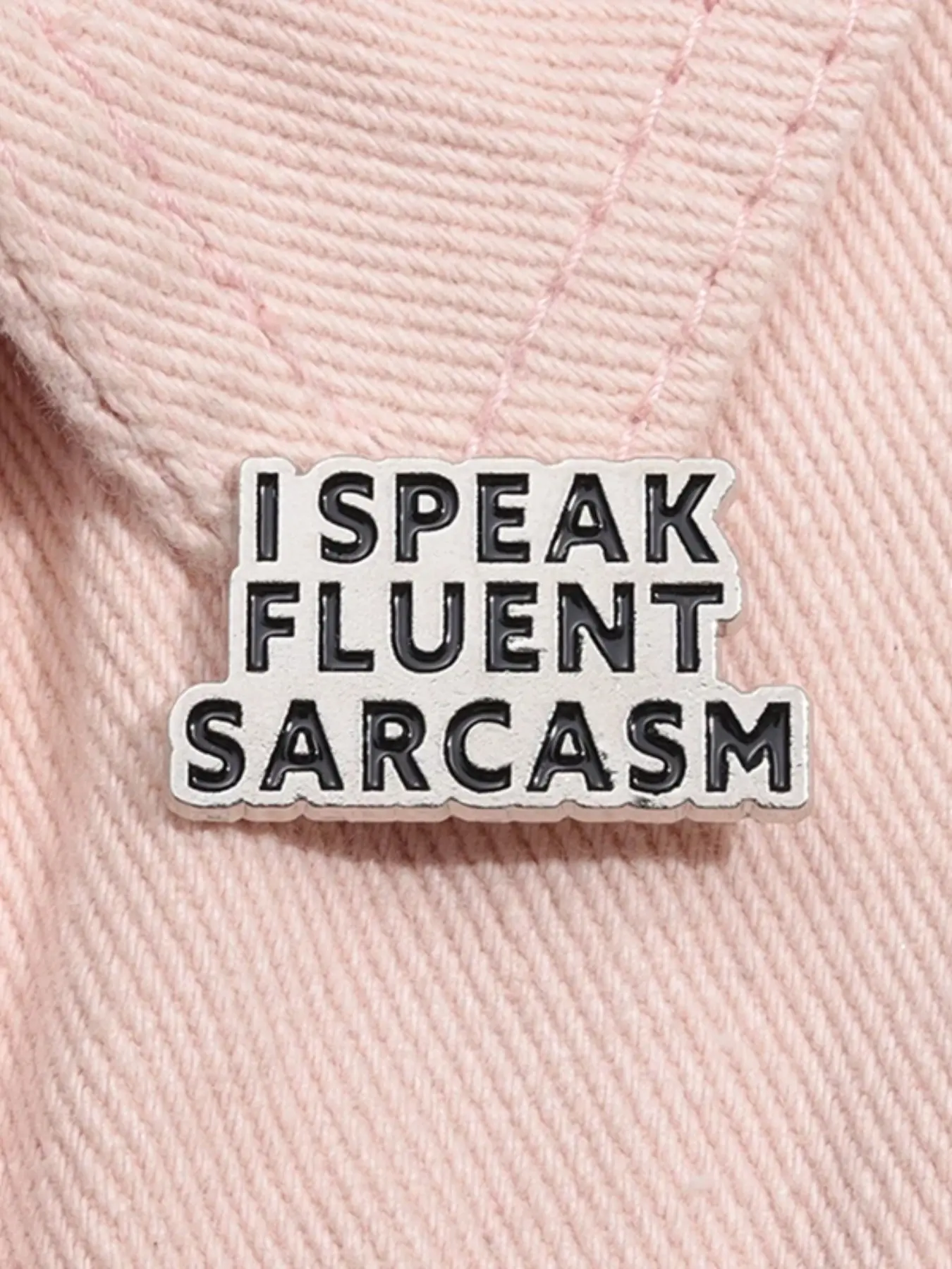 I Speak Fluent Sarcasm Enamel Pin Vintage Funny Satirical Quote Alloy Brooch Clip Lapel Backpack Badge Fashion Jewelry Accessories Gift for Friends, Enamel Lapel Pins