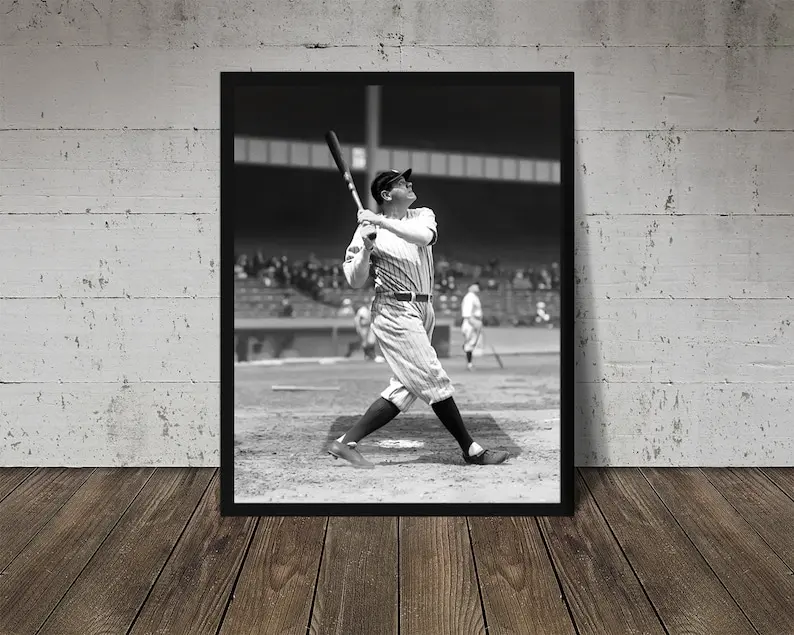 Vintage Baseball Poster, Retro Baseball Poster, Classic Baseball Art, Sports Lover Wall