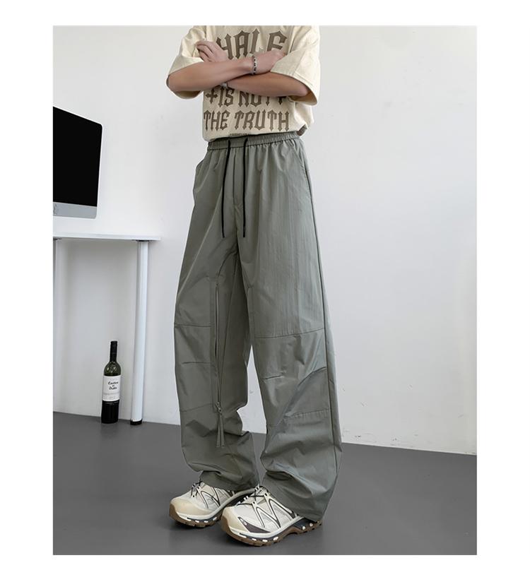 Summer Thin Pants Woven Outdoor Quick- drying Pants Men' s Loose Casual Pants Breathable Mesh Functional Overalls