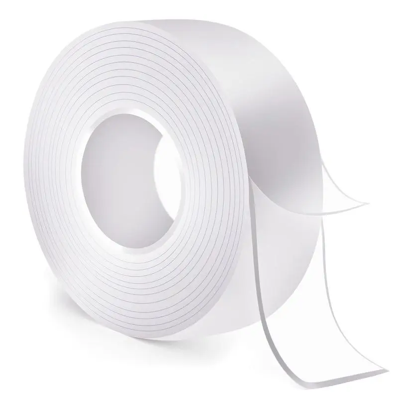 Nano Double-Sided Strong Adhesive Tape Transparent 3m Washable Residue-Free for Walls Carpets & Floor Mats Flexible Cut-to-Size Eco-Friendly