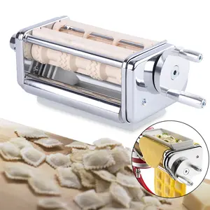 KitchenAid Compatible Stainless Steel Ravioli Maker & Pasta Attachment Set - All-in-One Manual Ravioli Machine for Lasagna, Spaghetti, Tagliatelle
