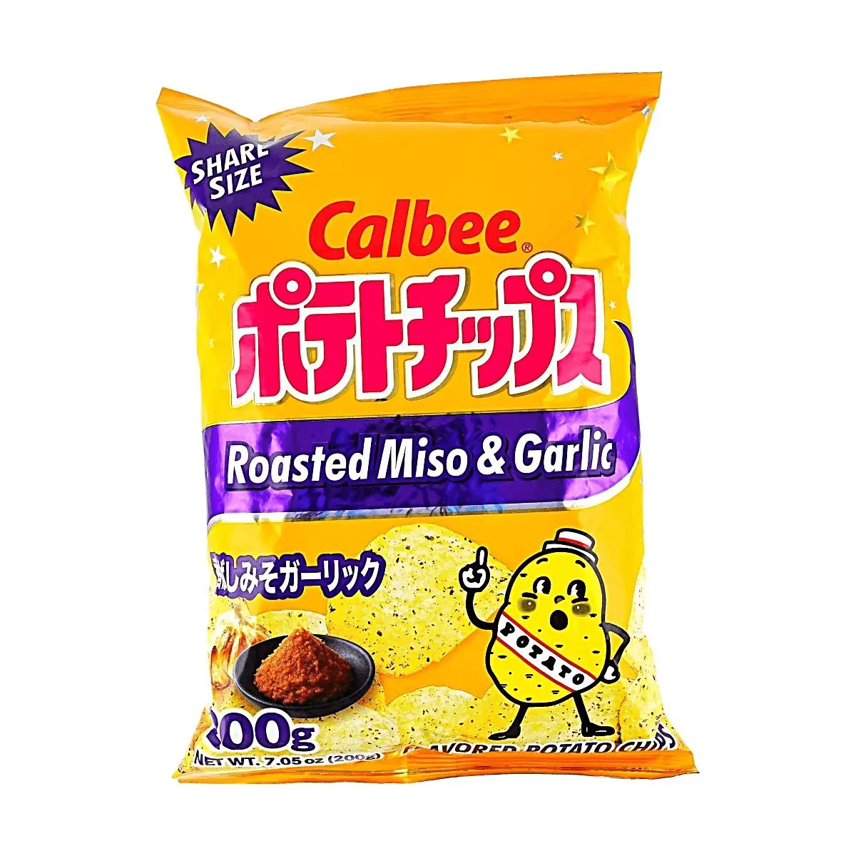 Calbee Garlic Butter Potato Chips 200g - Japanese Izakaya Style Crispy Snacks