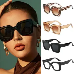 4-Pack Sunglasses for Women, Oversized Square Minimalist Frames with Durable Build & UV Protection for Outdoor Sports, Womens Sunglasses