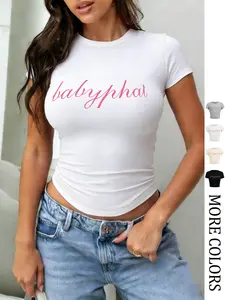 Y2K Baby Phat Women's Crop Top 🔥 Super soft short-sleeve T-shirt, available in multiple colors | Stylish pink logo, slim fit, perfect with jeans! #Y2KFashion #BabyPhat #CropTopTrend