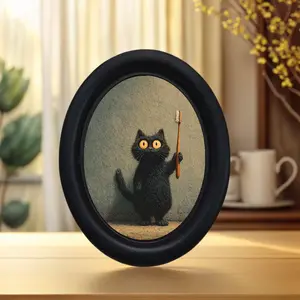Vintage Cat Toothbrush Frame Wall Decor, Christmas Thanksgiving Home Office Decoration, Perfect Room Ornament, Home Decor Ornaments