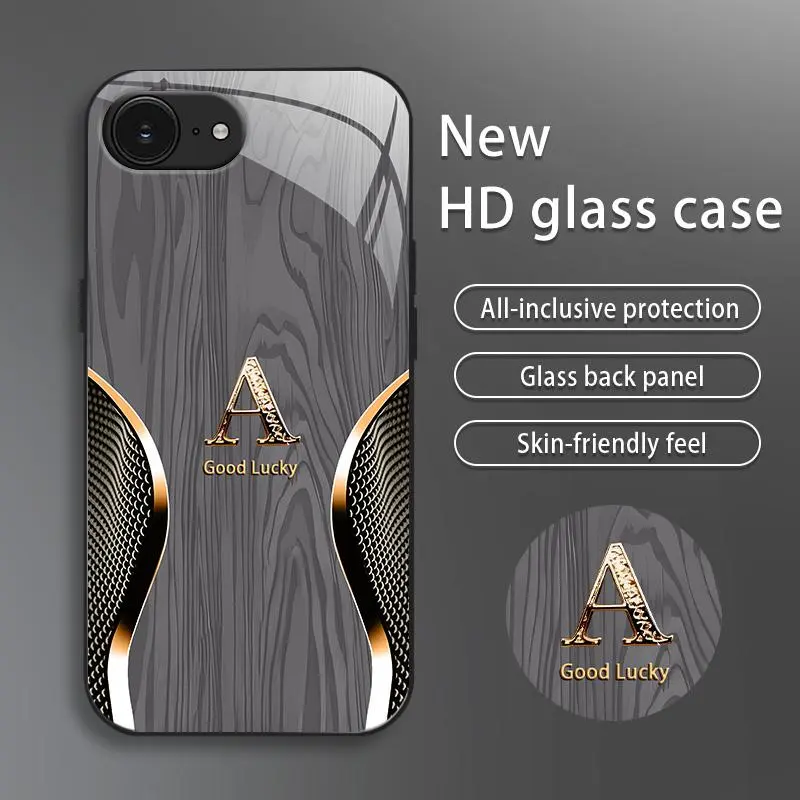 Suitable for [iPhone 16e] Brand new premium phone case, drop-proof and fingerprint-resistant，sophisticated and minimalist design, with 26 English letters to choose from YM99