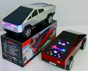 Men's Gift: Bluetooth Speaker with Cool Car Model Design, Flashing Lights, and High-Quality Sound Desktop Speaker Portable Bluetooth Speaker for Car and Outdoor Use, with Colorful Lights, SD Card Slot, High-Quality Sound, and Powerful Bass