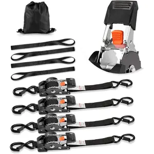 VEVOR Retractable Ratchet Straps, 1 inx 6 ft, Tie Down Straps with S Hooks, 1200 lbs Break Strength, 4 Soft Loops, Tie Down Ratcheting for Moving, Trailers, Motorcycles, Kayaks, Car Roof, 4 PackVEVOR Super Brand Day