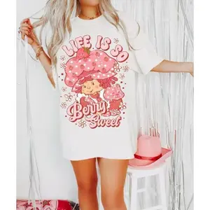 Strawberry T-Shirt, Have a Berry Nice Day Strawberry, Retro Cartoon Shirt, Back To the 80s Tee, 80s Merch, Gift For Her Cotton Love