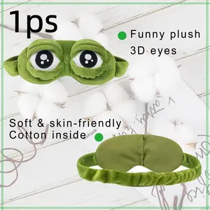 Cute Frog Design Sleep Eye Mask, Soft Comfortable Eyemask, Relaxing, Napping Power Outage Sleep Eye Mask, Travel Essential, Sleeping Mask, 1pc