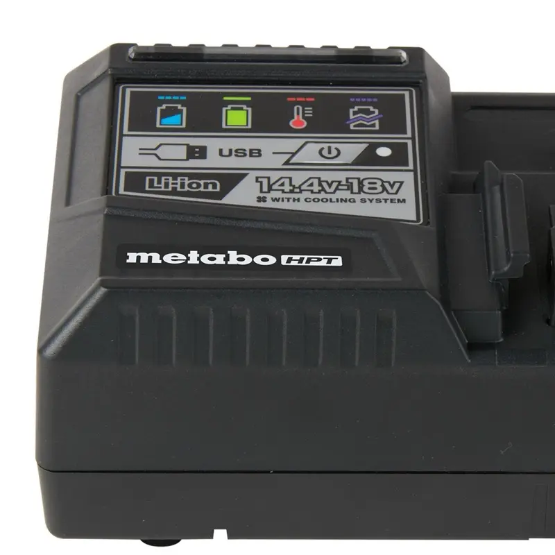 Metabo HPT 18V/36V Lithium Ion Rapid Charger UC18YSL3 with Cooling System for Efficient Charging