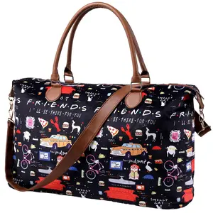 Weekender Bags Extra Large Stylish Travel Friends Duffle Bag with Shoulder Strap Foldable Carry on Travel Bag Lightweight Overnight Hospital Bags Western Gifts for Women