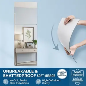 Nexa pick High definition mirror facial mask The mirror film can be cut into glass Soft mirror will not break Clothes mirror Stick to the wall Self adhesive mirror sticker