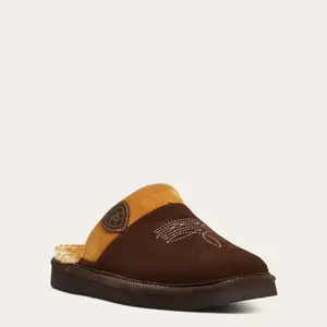 Men's Chocolate Silversmith Square Toe Slipper
