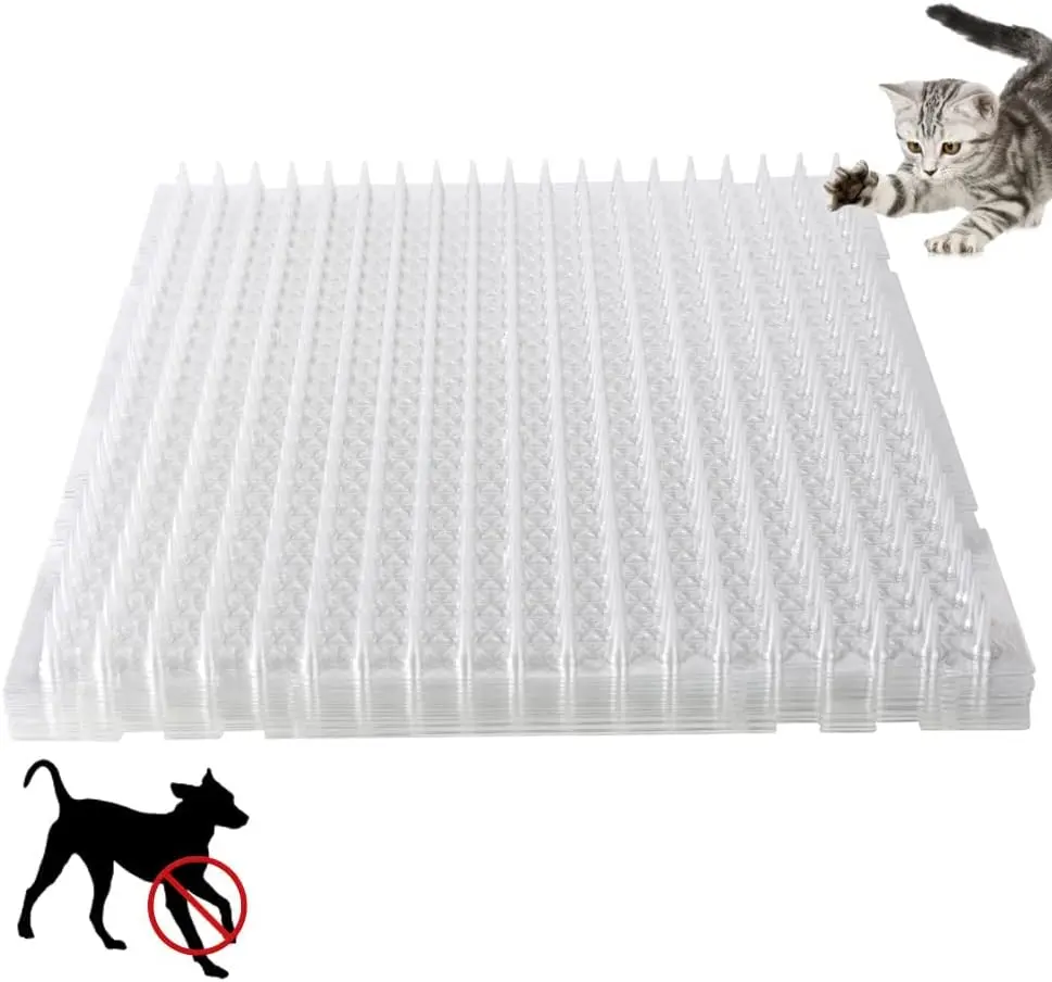 " x " Cat Spike Mat Outdoor Indoor Cat Deterrent Scat Mat Keep Cats/Dogs Off Counter Pet Deterrent Training Mats Plastic Mats with Spikes (. Sq.ft) ()