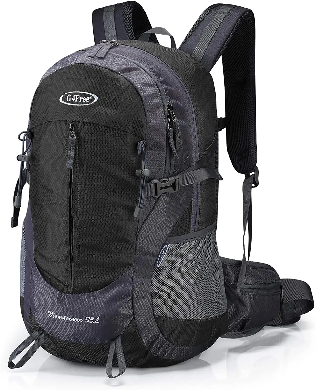 G4Free 35L Hiking Backpack for Women Men, Water Resistant Outdoor Sports