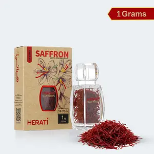 1g Herati Saffron: Grade A+ Super Negin Threads - 1.0g Crystal Bottle for Mood, Tea & Gourmet Cooking - 100% Handpicked
