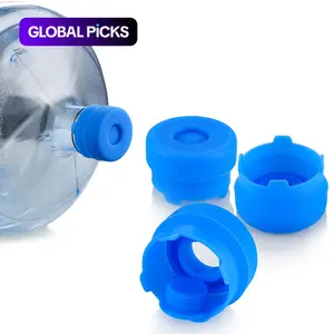 Silicone Water Jug Cap, 3/6 Counts/set Reusable Spill-proof Dust-proof Water Bottle Cap, Mini Replacement Water Bottle Cover, Tumbler Replacement Lid, Drinkware Accessories for Home Office Dormitory, Silicone Lid, Blue #GLOBAL PICKS