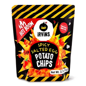 Hot Boom Spicy Salted Egg Potato Chips 3.7 oz (105g) Hot Boom Spicy Salted Egg Potato Chips 3.7 oz (105g)