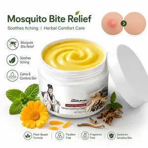 Herbal Soothing Cream 30g, Mosquito Bite Relief Balm for Itching & Skin Comfort, Plant-Based Gentle Formula with Calendula & Mint, Non-Greasy Daily Care Cream for Outdoor, Travel & Home