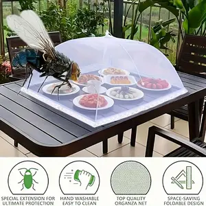 Foldable Vegetable Cover, Dustproof Table Cover, Mosquito and Insect Protection, Summer Leftover Food Cover, Breathable Mesh Food Cover, Kitchen Accessory