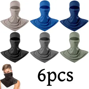 6 pcs Breathable Long Neck Covers Lightweight Ski Mask Helmet Liner Sun Protection Neck Cover for Construction Work Neck Covers Summer