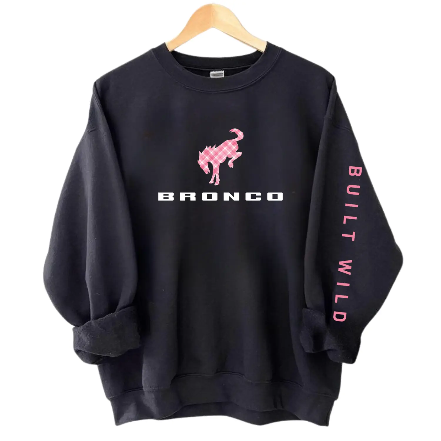 Ford Bronco Built Wild Sweatshirt for Men Women, Vintage Off Road Crewneck, Retro Adventure Truck Lover Pullover, Truck Lover Cozy Unisex Fleece Apparel