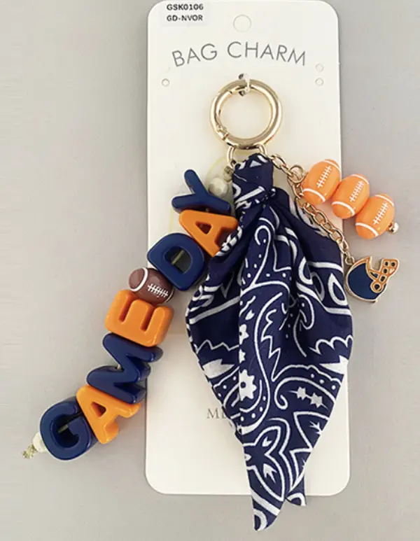 GAMEDAY Bandana Football Bag Charm